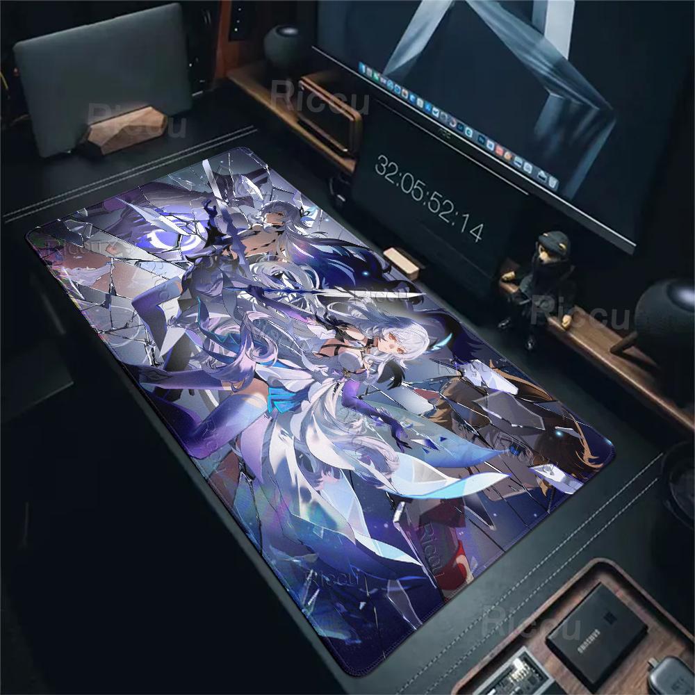 HD Genshin Impact Skirk Pattern Mouse Pad Anime Gaming Pad Desk Accessories PC peripherals Table Pads Rubber Lock-edge Desk Mats