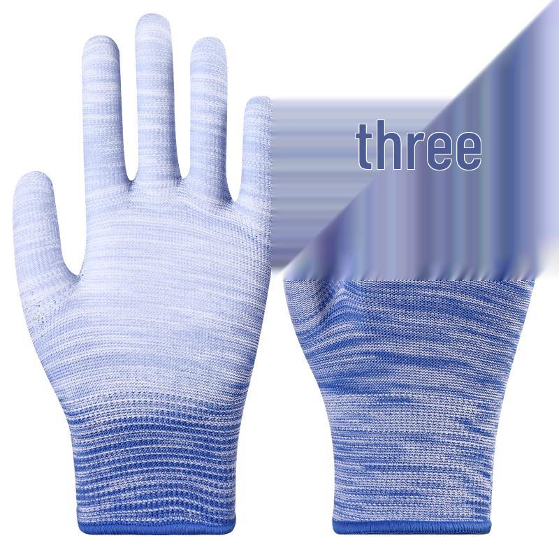 PU Antistatische Handschuhe - Atmungsaktiv, Abriebfest, Rutschfest, Getauchter Gummi, Finger- und Handflächenbeschichtet für Elektronikarbeiten