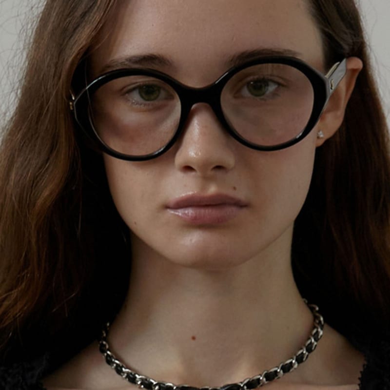 LOVE ME MONSTER Chic Leather Ribbon Chain Necklace (L243MNK010)