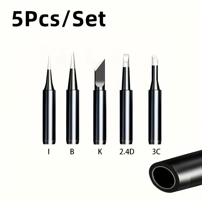 5Pcs High-Performance Soldering Iron Tips - 900M Pure Copper, Durable & Long-Lasting