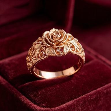 Bright Flower Rings for Party Exquisite Charming Gold Color Women Accessory Glamorous Gorgeous Chic Wedding Party Jewelry