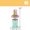 Hot Creative Small Building Block Flower Art Classic Brick Mini Potted Plant Gift For Girls Desk Decoration Simple Assembly Toys
