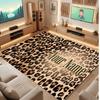 Animals Theme Crystal Velvet Floor Rug Personalized Custom Name Text Warm Carpet Home Decoration