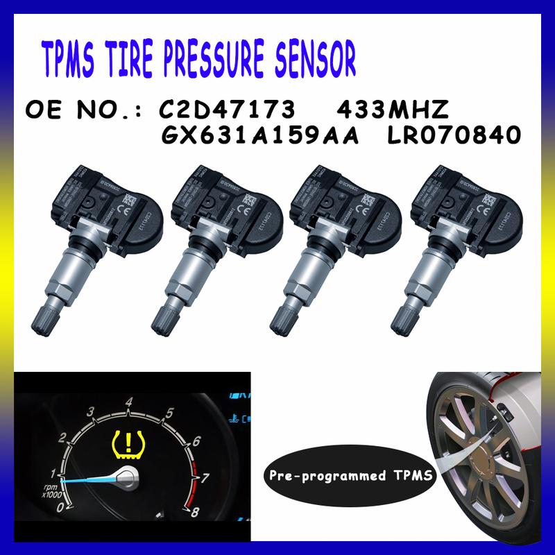 TPMS tire pressure sensors FOR JAGUAR E-Pace I-Pace 2018   F-Pace XE XF Series 2016 2017 2018   C2D47173 433MHz