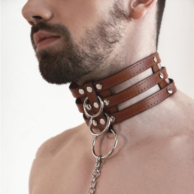 Men's 3 Pieces BDSM Stuff Suit Adult Alternative Flirting Tuning Toys Hunk Choker Handcuffs Bundled Corsets Bandange Belt Sex Role-Play Clothing