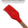 Silicone Pouring Brush, Heat-resistant Pastry Brush With Wooden Handle, Oil Butter Sauce Marinade