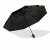 1pc Flaming Wolf Durable Cartoon Folding Umbrella, Portable Compact Umbrella for Men and Women R092