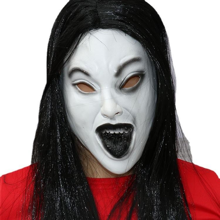 Female Ghost Mask Latex Costume Accessory For Horror Themed Events