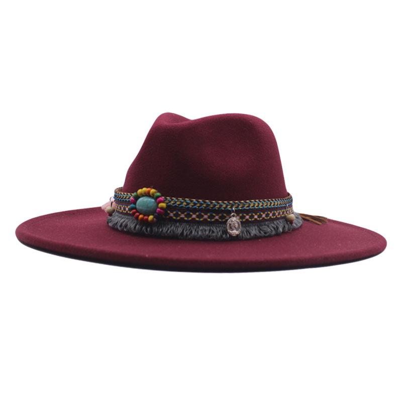 eBay European and American New Woolen Top Hat Minority Style Retro Big Brim Cm Jazz Hat