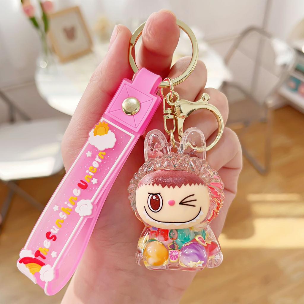 Acrylic Quicksand Oil Mini Keychain Bag Small Pendant Key Chain