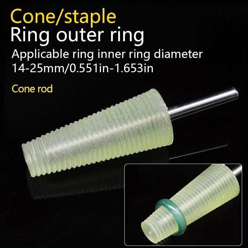 Ring Grinding & Polishing Fixture - Carbonized Silicon Sanding Head with Adjustable Rubber Grip, Ergonomic Design for Jewelry Making & Metalworking