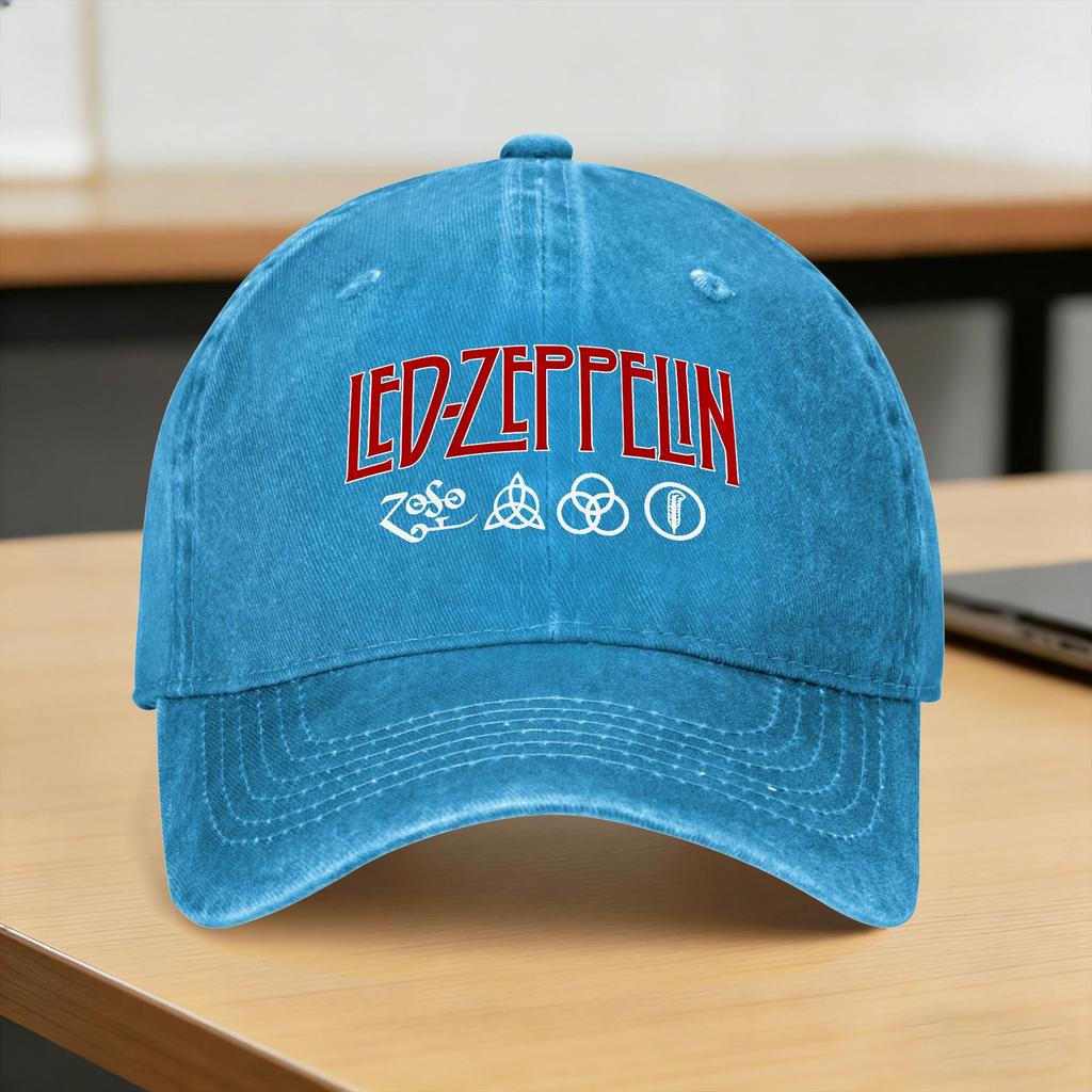 Baseball Cap  Led Zeppelin Summer Yk Retro Trucker Hat Women Unisex Custom DIY Hiking Fishing High Quality Snapback Cap