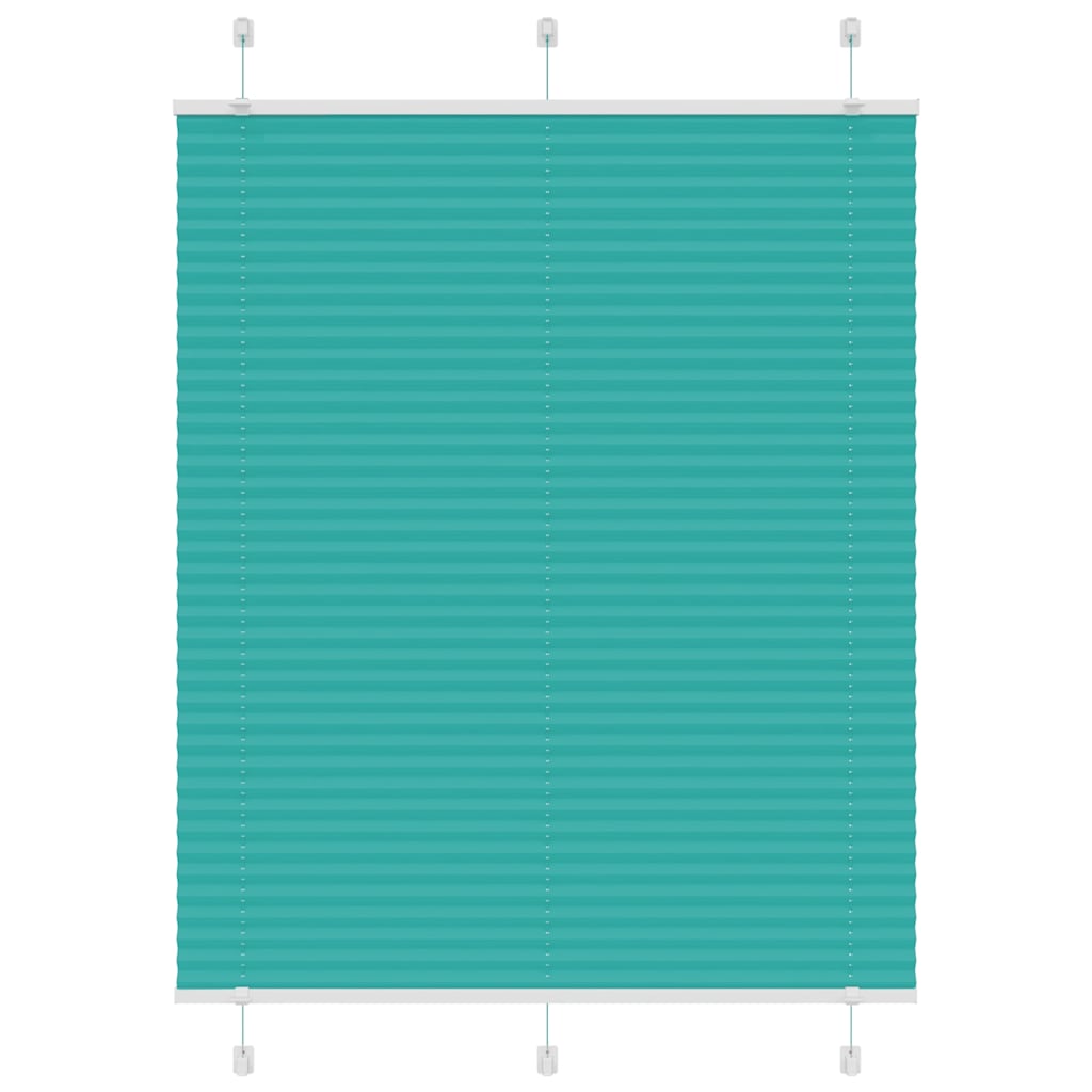 Green Petrol Pleated Blind 105X100Cm Fabric Width