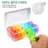 Portable Weekly 7 Days Pill Box Colorful Stackable 2 Times A Day Medicine Organizer Plastic Storage Box