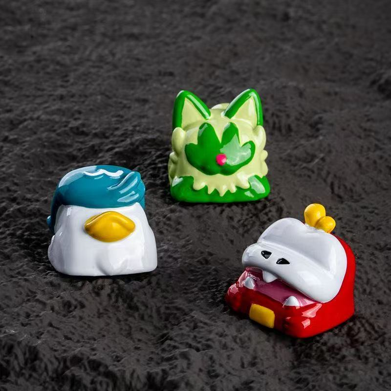 3Pcs/Set Pokemon Anime Cute Figure Keycap Cross Mechanical Keyboard Base Keycap Toys Christmas Gift