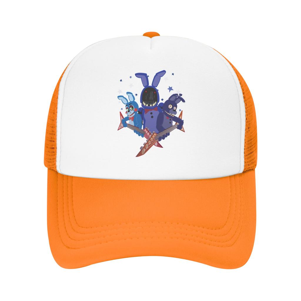 FNAF Bei Freddys Wir Lieben Bonnie Netz Baseballkappe Unisex Mode Sonnenhüte Dad Hat Verstellbar Sommer Truckerhut