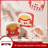 Leak-Proof Cartoon Bento Box with Creative French Fries, Fried Chicken, and Rice – Microwaveable Lunch Box for Students and Office Workers