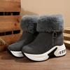 Women S Winter Warm Side Zip Snow Boots Platform Wedge Faux Fur Lined Shoes