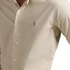 Polo Ralph Lauren Custom Check Stretch Poplin Shirt Men Shirts Off-White 710974534-002