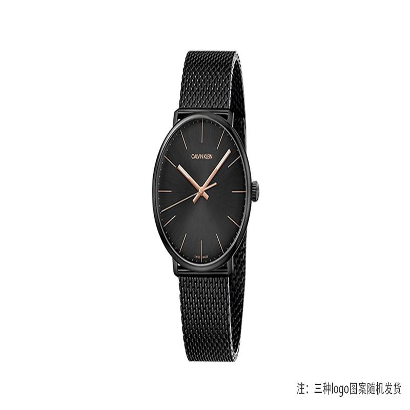 CALVIN KLEIN Quartz Noon Series Watch Quartz Movement Stainless Steel Strap Bla Dial Men's Watch Large Dial Retro K8M21421