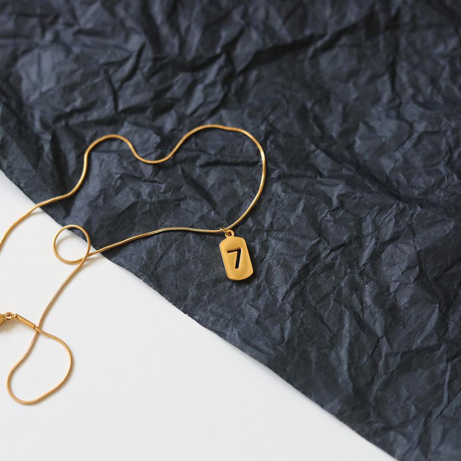 Naszyjnik ze stali tytanowej z designem dla mniejszości: Damski Lekki Luksus, Prosty i Wszechstronny Łańcuszek na Obojczyk w Stylu Cold