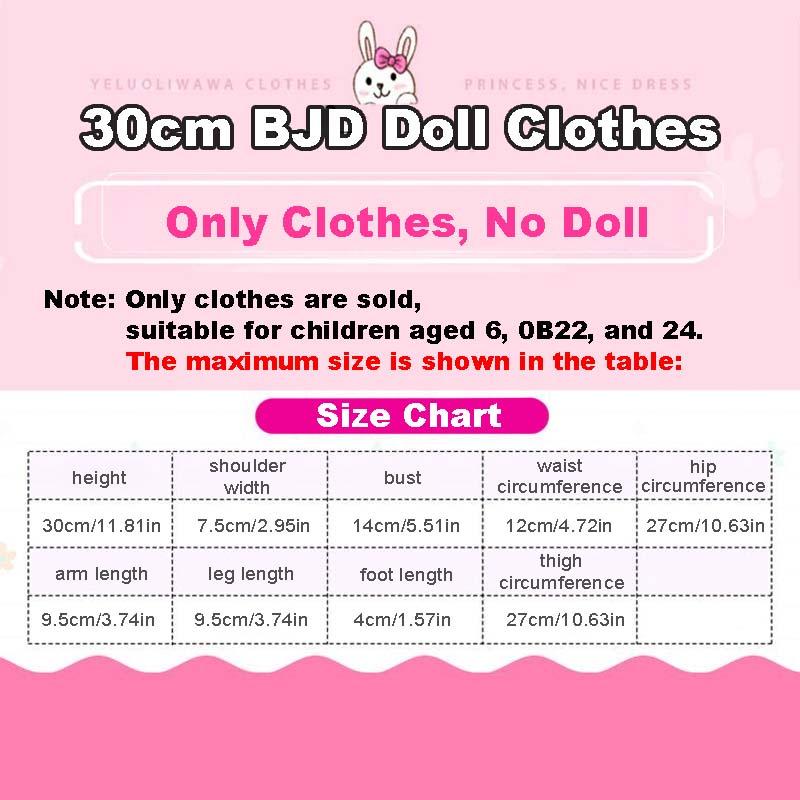 1/6 BJD Doll Clothes Sweet Dress Blue Yellow Lace Princess Outfit 30cm Doll for Girl DIY Dress Up Toys Doll Clothes Accessories