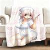 Anime Sexy Super S-Sonico Throw Soft Flannel Blanket Warm Knee Skin-Friendly Throw for Sofa Office Bed Traveling Winter Oversize