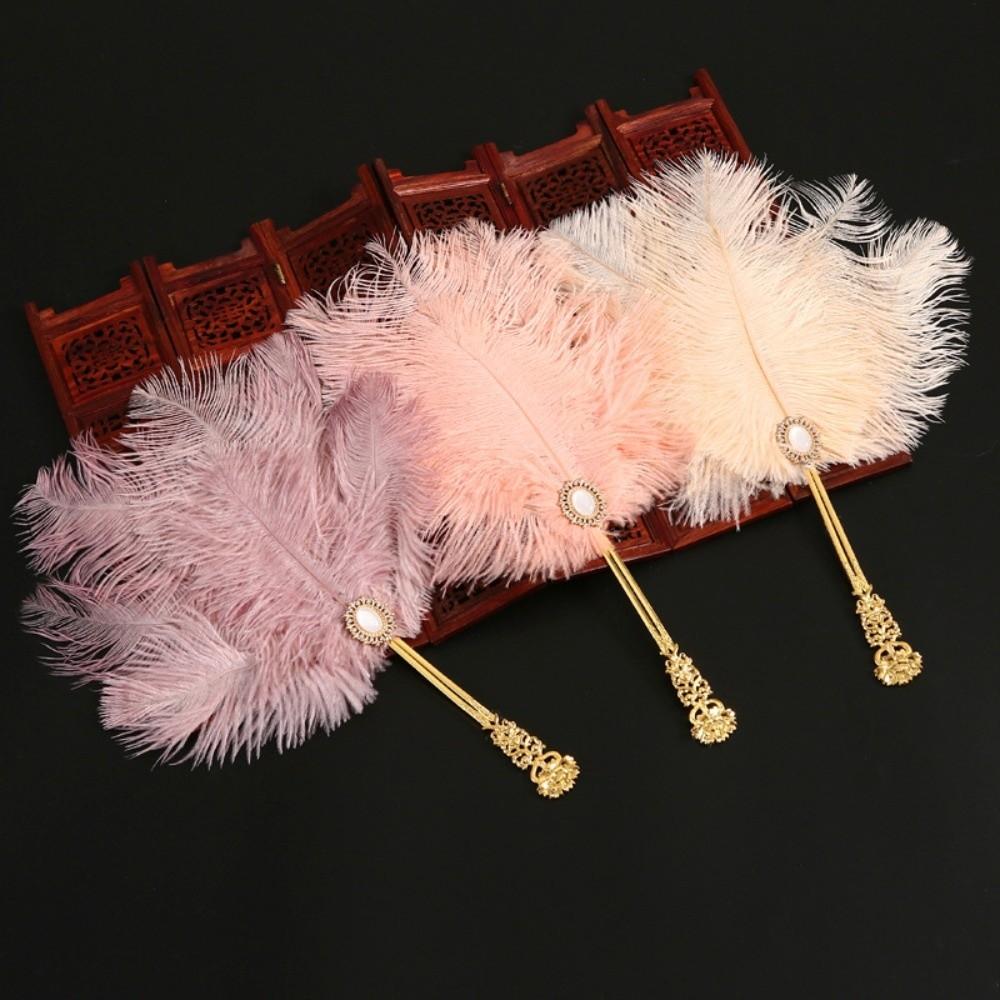 Cosplay Props Decorative Craft Fan Feather Crafts Cheongsam Dance Props Feather Fan  Fan Gift