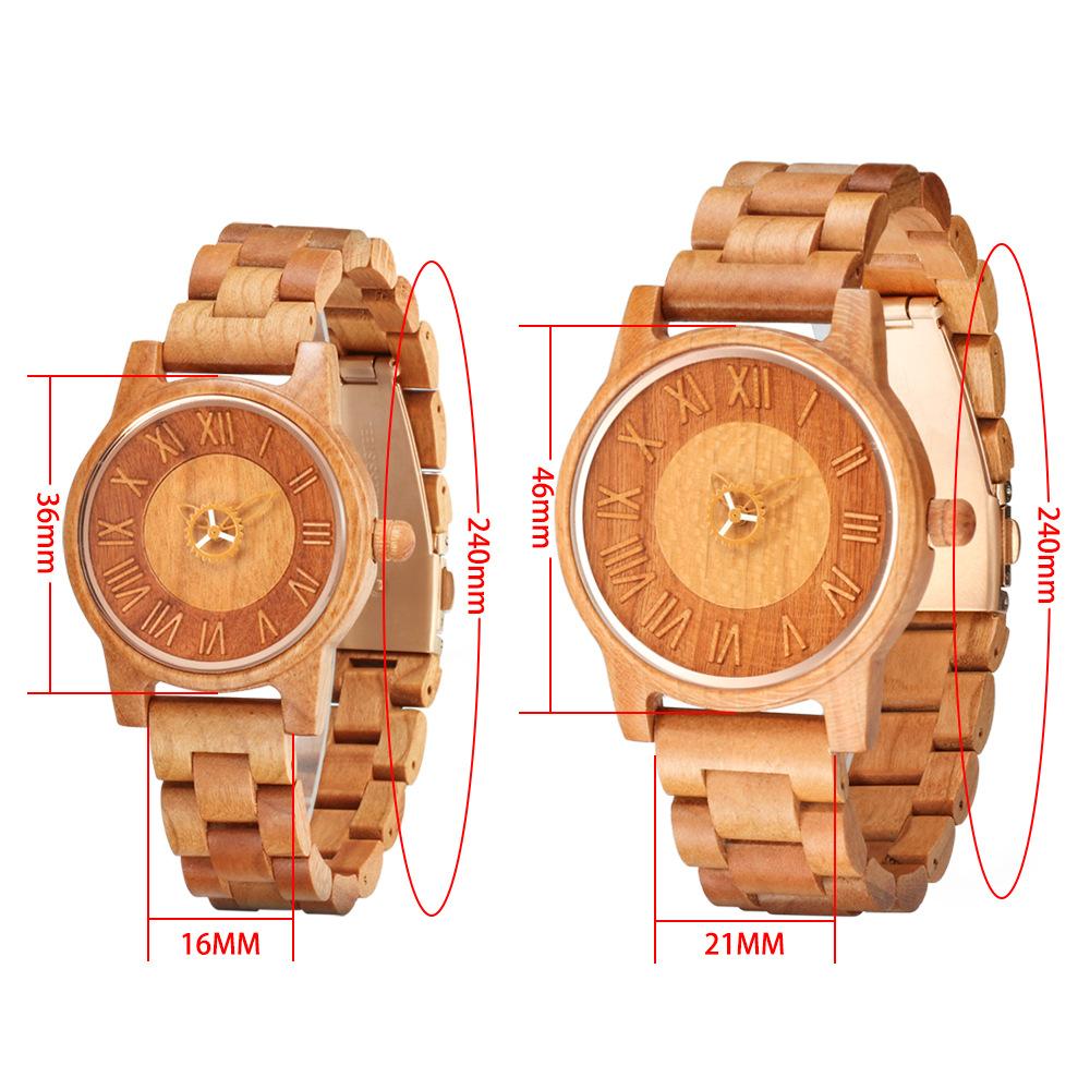 Fashion Men's Wooden Watch Multi-functional Quartz Movement Elegant Blend of Nature and Technology for Women Watch