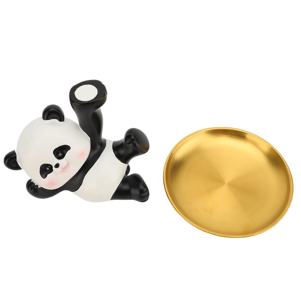 Resin Statue Decorative Tray Cute Animal Figurine Decor Entryway Table Key Holder for Bedroom