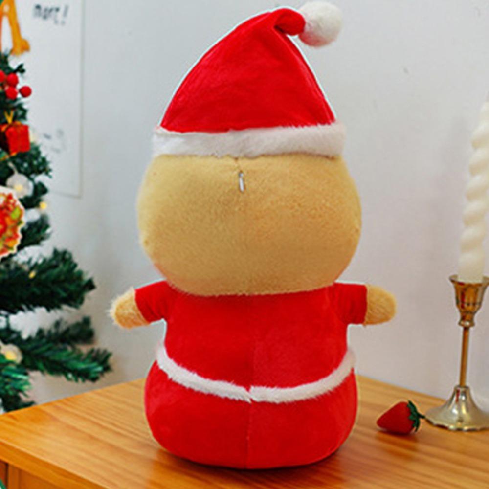 Merry Christmas Capybara Plush Doll Elk Capybara Fluffty Doll Capybara Plush Toy  Birthday Gift