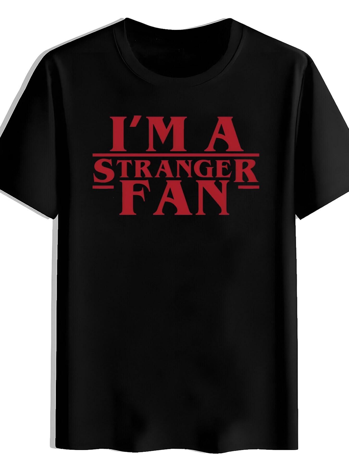 T-shirt Red Letter Print XL