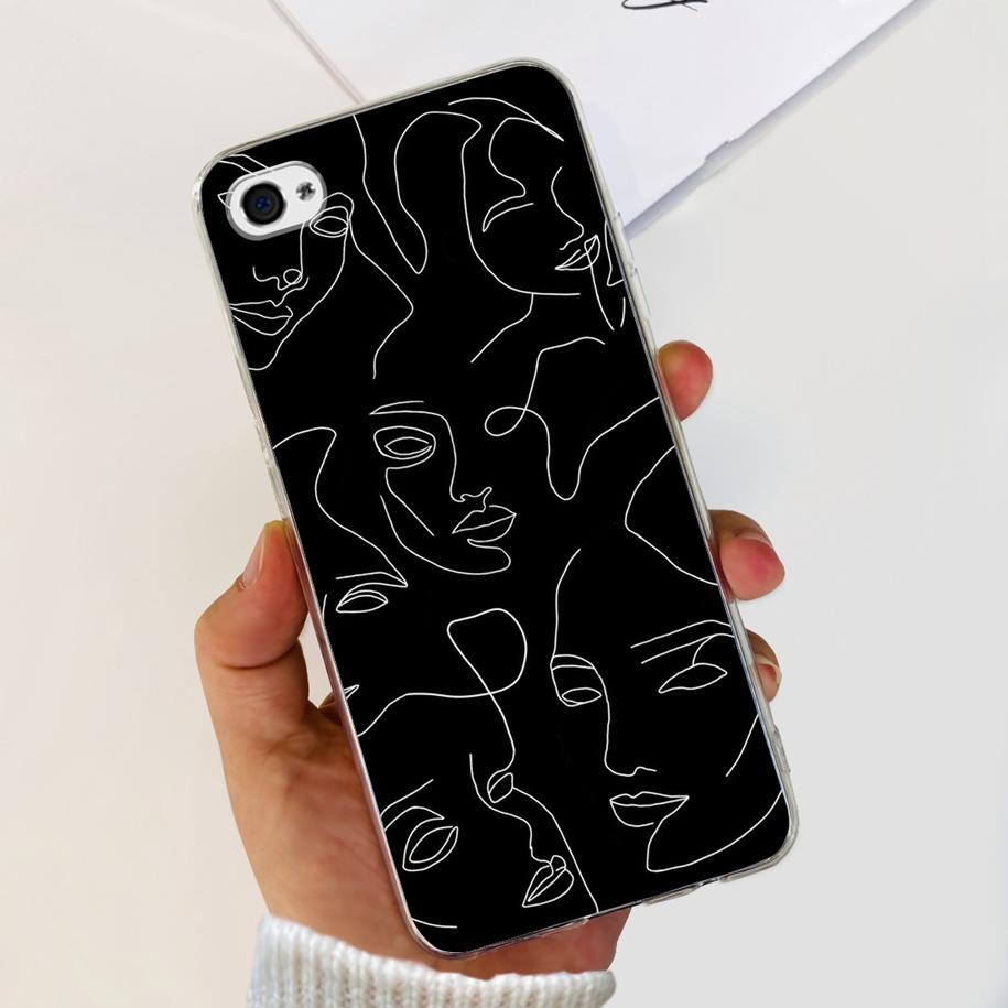 For Apple iPhone 4 Case Popular Flower Astronaut Clear Funda Soft Silicone Cover For iPhone 4s 4 S Bumper for iPhone4 Coque Capa