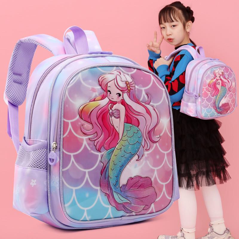 Cute Pink Unicorn Backpack For Girls Oxford Fabric Lightweight Design