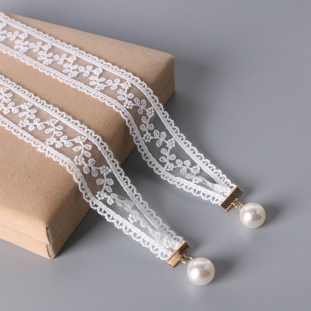 Elegant Style Pearl Pendant Belt Sweet Design Dress Waist Chain Lace Waist Belt for Women