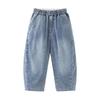 Minibala Boys' Summer Antibacterial Cool Soft Denim Jeans