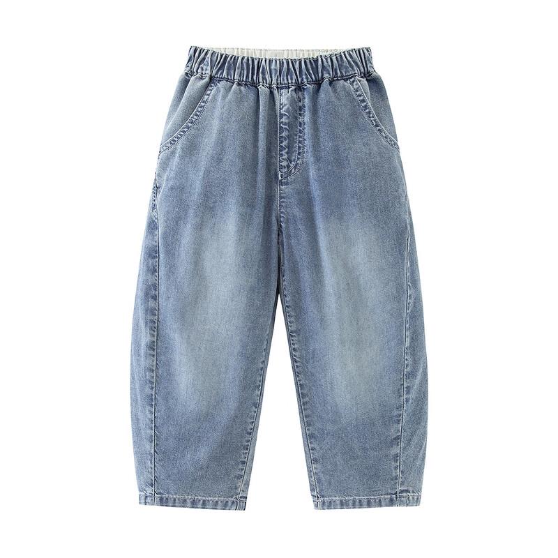 Minibala Boys' Summer Antibacterial Cool Soft Denim Jeans