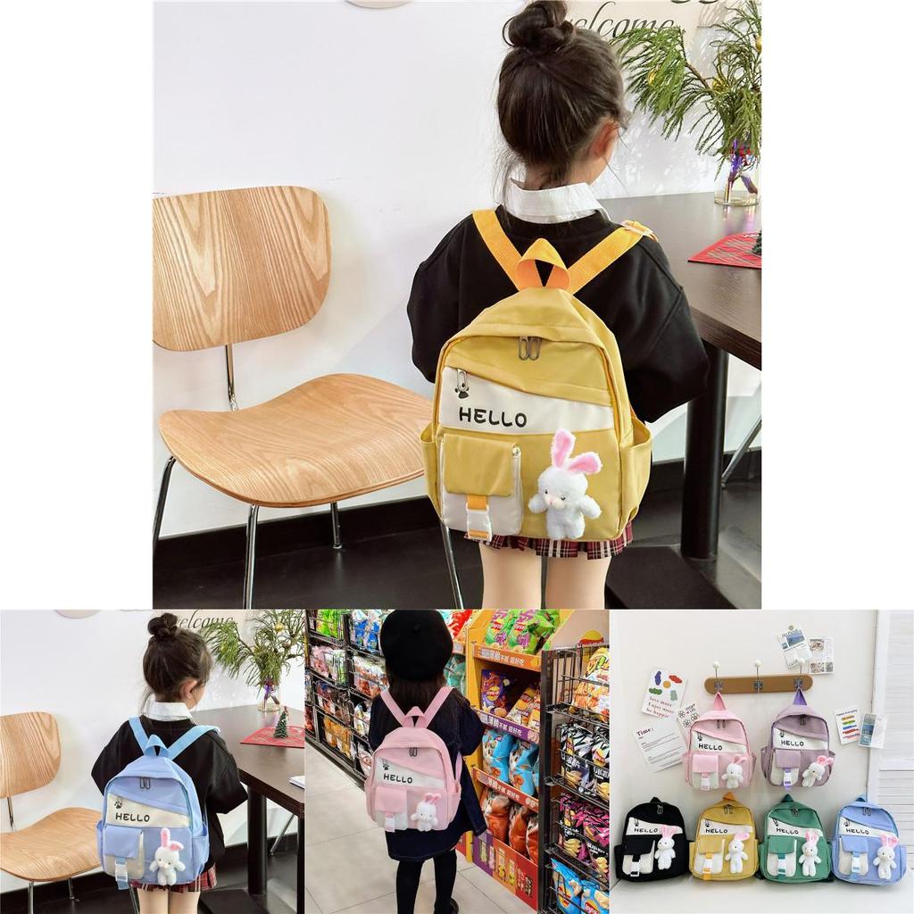 Cute Rabbit Design School Backpack For Girls Breathable Fabric Spacious And Fun