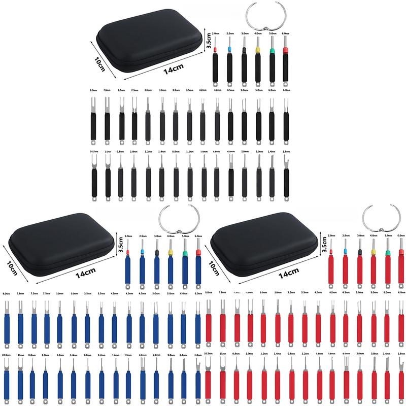 36 Pieces Car Terminal Removal Tool Set Case Pin Extractor Tool Release Electrical Wire Connector Puller Terminal Ejectors