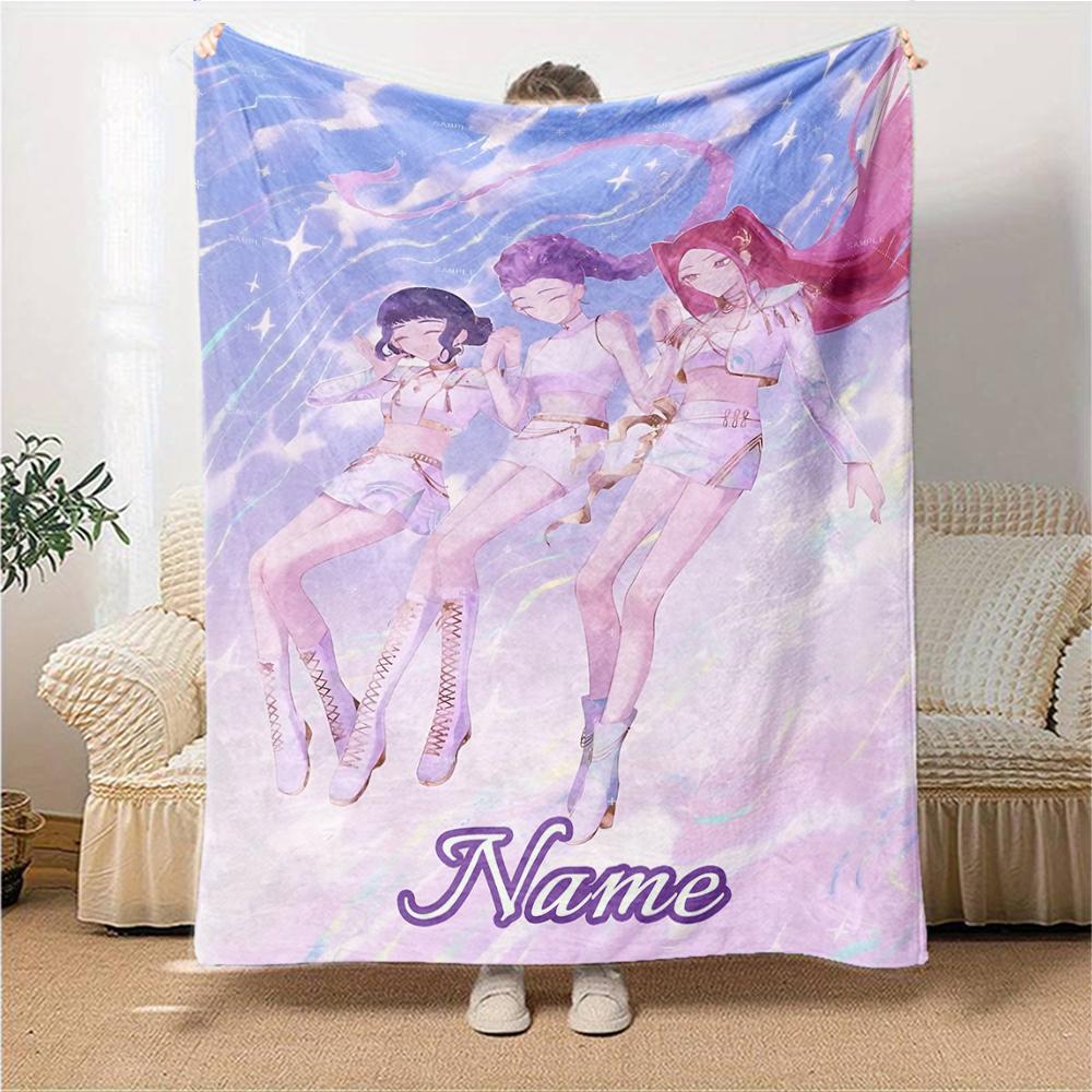 Custom Name "Nighttime Soldier Silhouette" Blanket for Couch & Bed, Plush Cozy Fuzzy Blanket Super Soft & Warm Blankets for Fall and Winter. 0908131