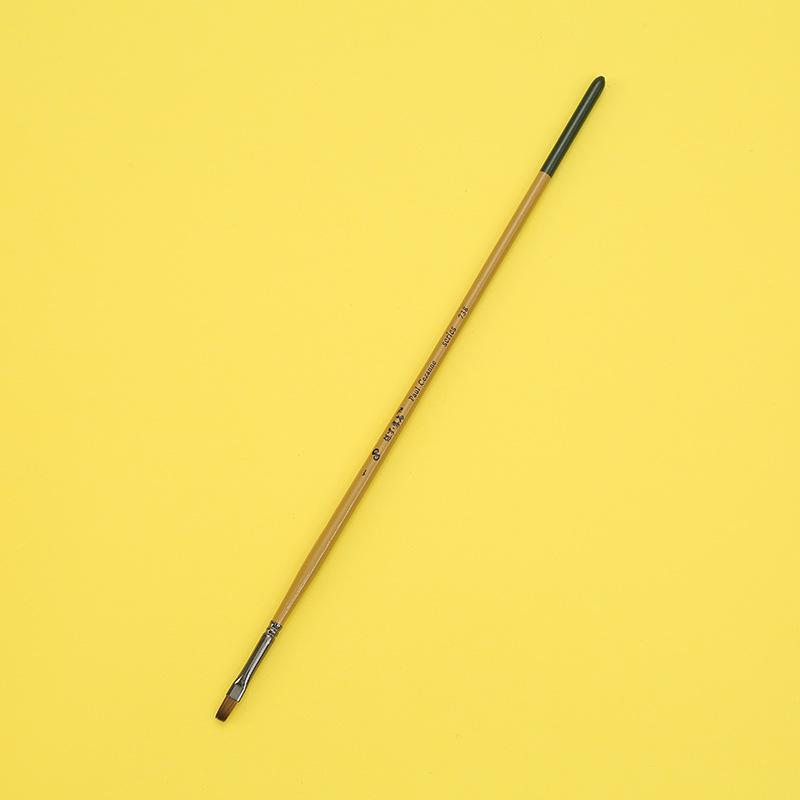 

High-Quality Nylon Bristle Flat Tip Paint Brush for Watercolor, Gouache, and Acrylic Painting Size 1 жёлтый