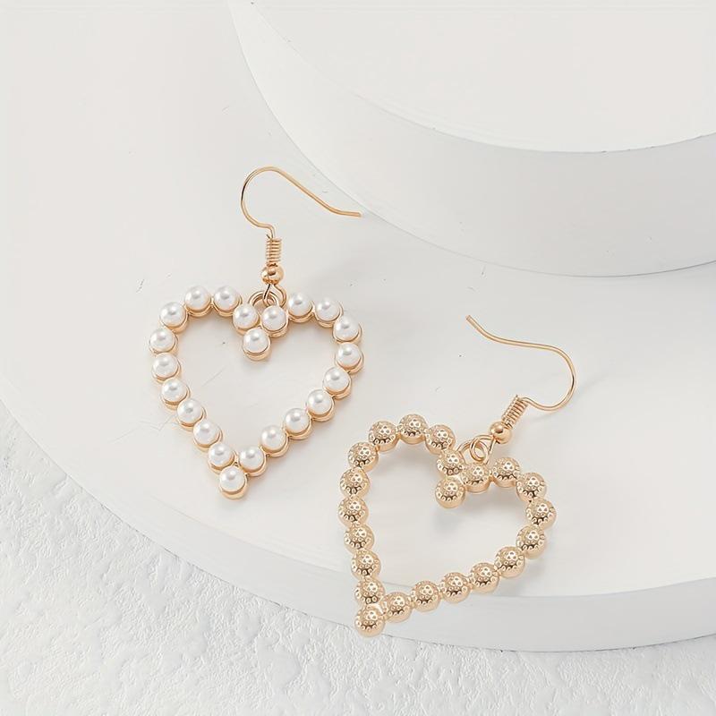 Bohemian Heart Pearl Earrings - Stylish Accessories for Women