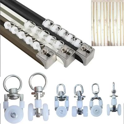 Curtains Metal Wheels Silent Hooks Curtain Track Roller Multifunctional Durable Ceiling Pulley Drapery Rail Sliding Glider