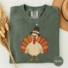 Turkey In a Buckle Hat Shirt, Thanksgiving Turkey Art, Cartoon Turkey Art Tee, Cute Turkey Hat Shirt, Turkey Lover Gift Tee, Autumn Tee