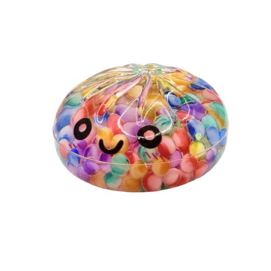 Squeeze Toy Soft Durable TPR with Sequins Stress Relief Toy Portable Baozi Shape Party Game Toy for Adult зелёный