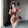 Night Crisp New Sexy Underwear Sexy Temptation Cute Soft Cute Leopard Hair Cosplay Cute Little Pink Leopard Uniform Suit