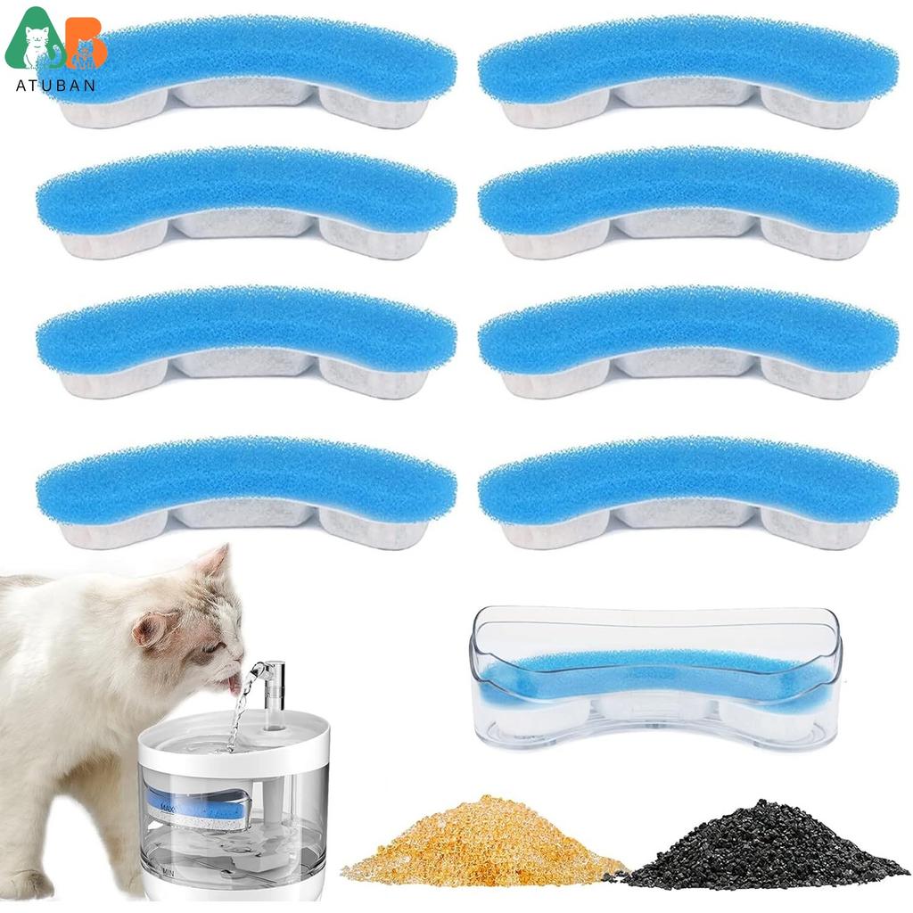 ATUBAN Cat Water Fountain Filters for WF050&WF100 Cat Fountain,Pet Fountain Filters Replacement Automatic Dog Water Dispenser