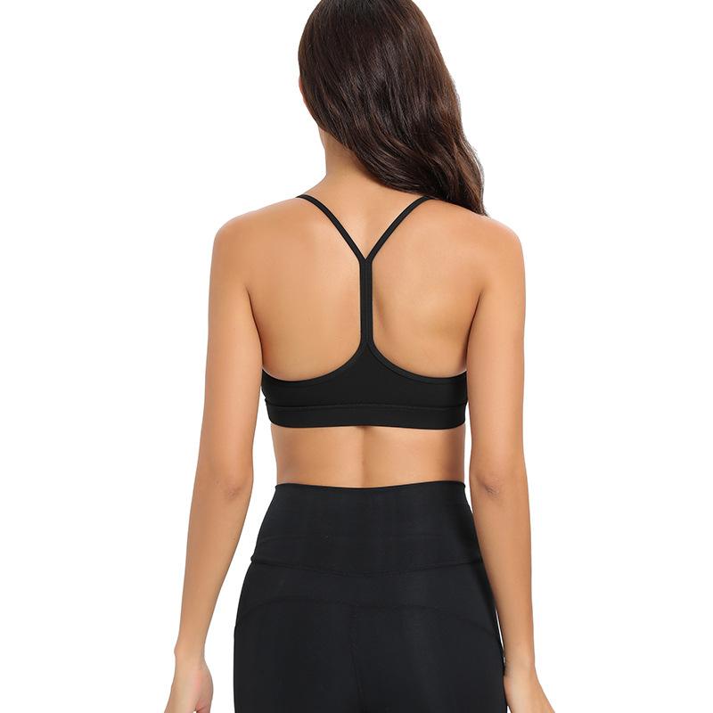 Женский противоударный спортивный бюстгальтер с перекрестными бретелями на спине — фото 4
