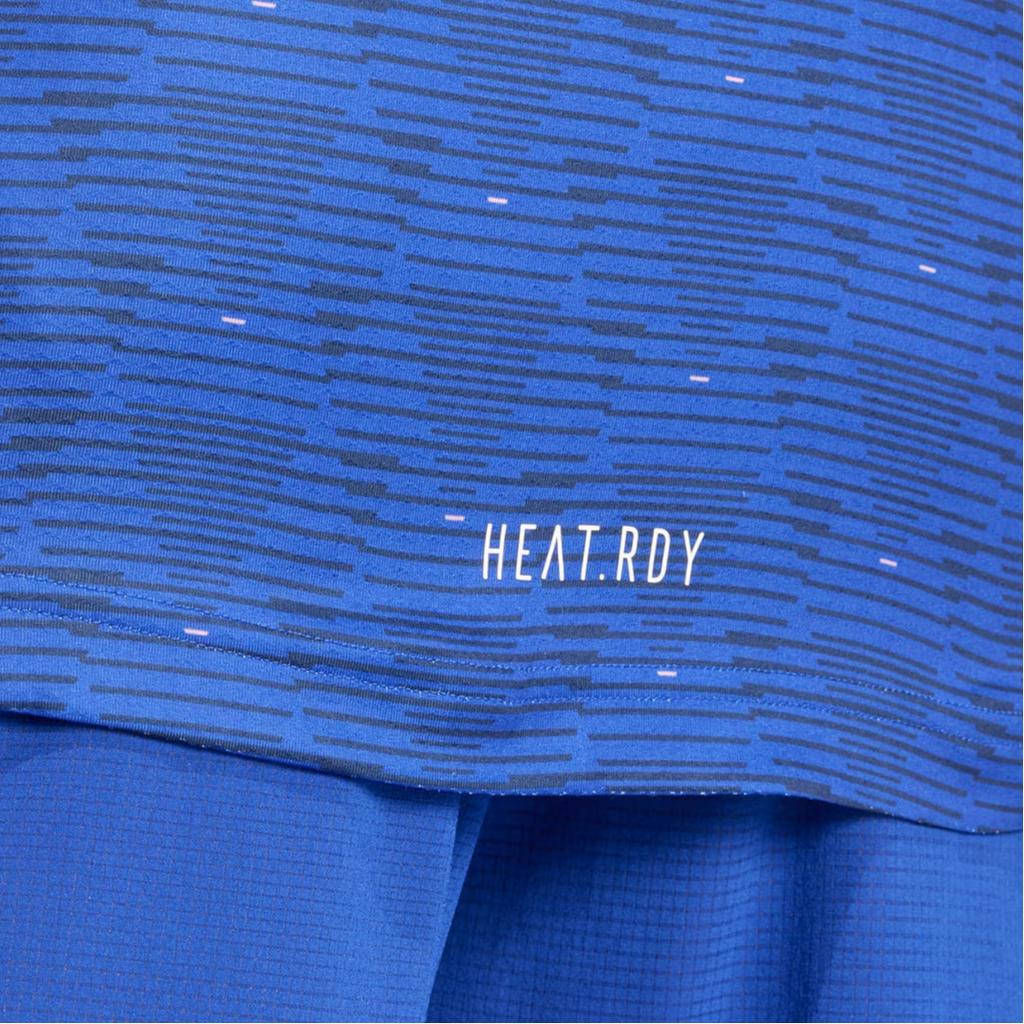 Adidas Tennis Freelift Logo Print Breathable Short Sleeve T-Shirt Men Tops Half-Fluorescent-Blue IY9452