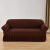 Bubble Gauze Sofa Cover with Skirt Hem All Inclusive Elastic Dust Cover for Living Room Anti Slip Furniture Protection Slipcover